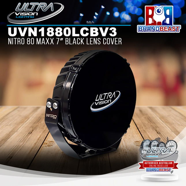 Ultra Vision Lighting UVN1880LCBV3 Nitro 80 Maxx 7" Black Lens Cover
