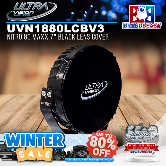Ultra Vision Lighting UVN1880LCBV3 Nitro 80 Maxx 7" Black Lens Cover