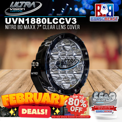 Ultra Vision Lighting UVN1880LCCV3 Nitro 80 Maxx 7‚Ä≥ Clear Lens Cover