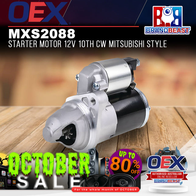 OEX MXS2088 Starter Motor 12V 10Th CW Mitsubishi Style