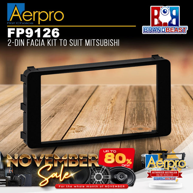 Aerpro FP9126 Double DIN Black Facia Kit Suit Mitsubishi Triton/Challenger