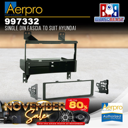Aerpro 997332 Single DIN Facia Kit to Suit Hyundai Grandeur
