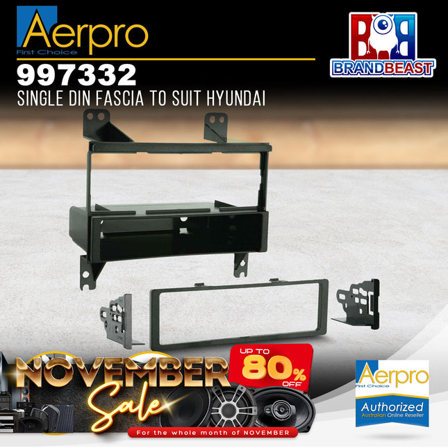 Aerpro 997332 Single DIN Facia Kit to Suit Hyundai Grandeur