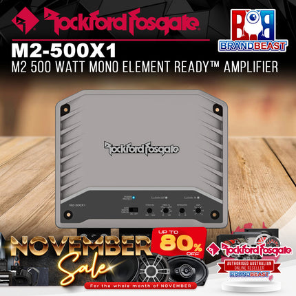 Rockford Fosgate M2-500X1 M2 500 Watt Mono Element Ready™ Amplifier
