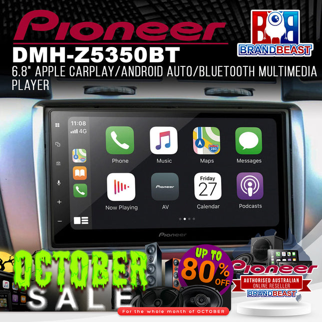 Pioneer DMH-Z5350BT 6.8" Apple CarPlay/Android Auto/Bluetooth Multimedia Player