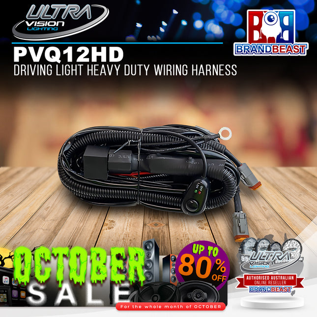 Ultra Vision Lighting PVQ12HD Driving Light Heavy Duty Wiring Harness