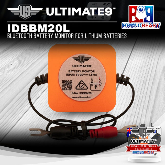 Ultimate9 IDBBM20L Bluetooth Battery Monitor For Lithium Batteries