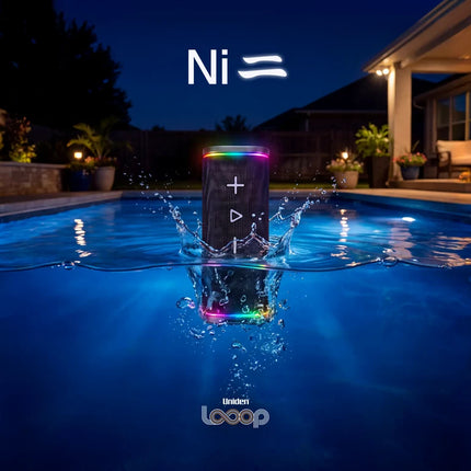 Uniden Looop Ni 30W Bluetooth Speaker IP67 Waterproof Floating