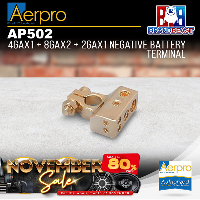 Aerpro AP502 4GA x1 + 8GA x2 + 2GA x1 Negative Battery Terminal