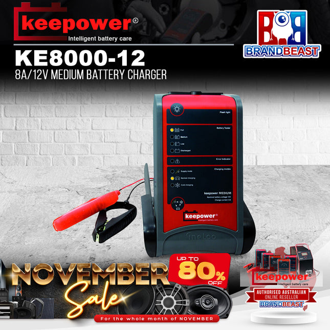 Keepower KE8000-12 8A/12V Medium Battery Charger
