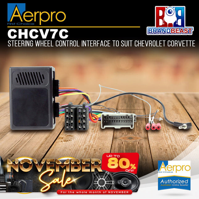 Aerpro CHCV7C Steering Wheel Control Harness to Suit Chevrolet Corvette