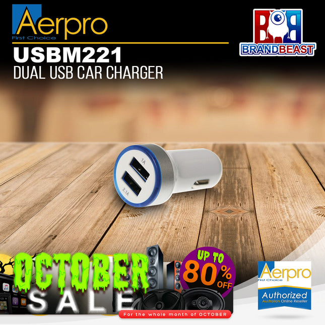 Aerpro USBM221 Dual USB Car Charger