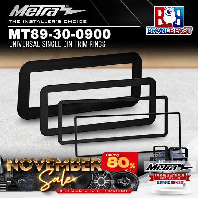Metra MT89-30-0900 Universal Single DIN Trim Rings