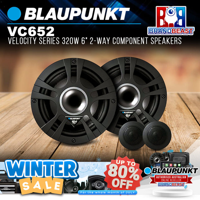 BLAUPUNKT VC 652 Velocity Series 320W 6" 2-Way Component Speakers