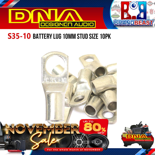 DNA S35-10 10mm Stud Size Battery Lug - 10 Pieces