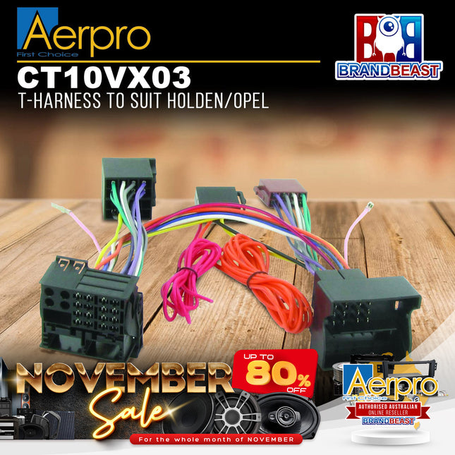 Aerpro CT10VX03 T-Harness to Suit Holden/Opel
