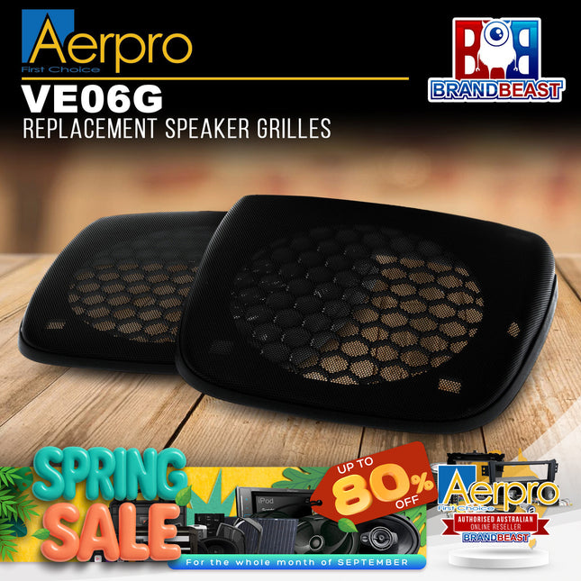 Aerpro VE06G Replacement Speaker Grilles to Suit Holden Commodore 2006-2011 VE