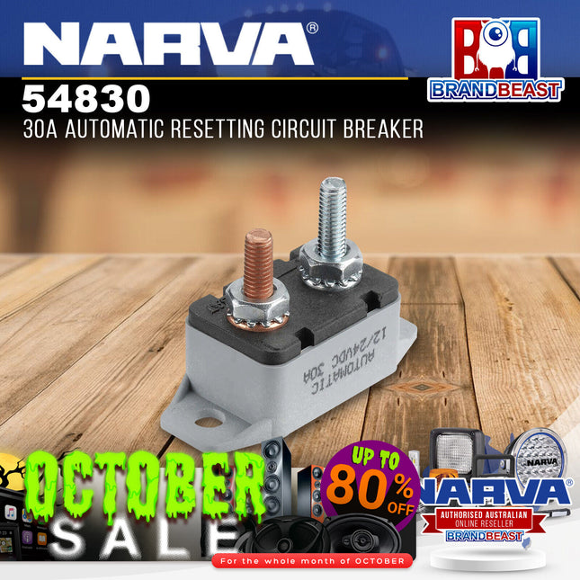 Narva 54830 30A Automatic Resetting Circuit Breaker