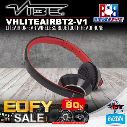 Vibe VHLITEAIRBT2-V1 LiteAir On-Ear Wireless Bluetooth Headphone