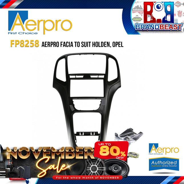 Aerpro FP8258 2-DIN Facia Kit Holden/Opel Astra Black