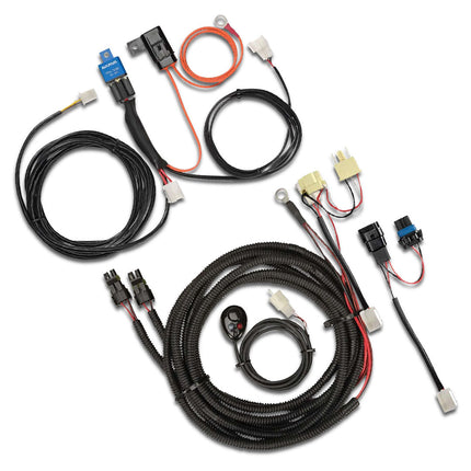 Villain Lighting VIL-9DL-225 9" Pro Driving Lights 225 Watt Cree LED 19000 Lumen Spotlight (Pair) with Narva 74402 12V 4WD Driving Light Wiring Harness Package