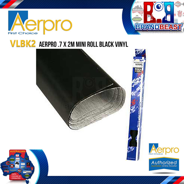 Aerpro VLBK2 .7 X 2M Mini Roll Black Vinyl