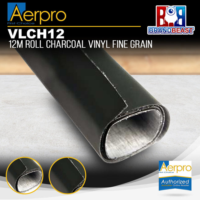 Aerpro VLCH12 12m Roll Charcoal Vinyl Fine Grain