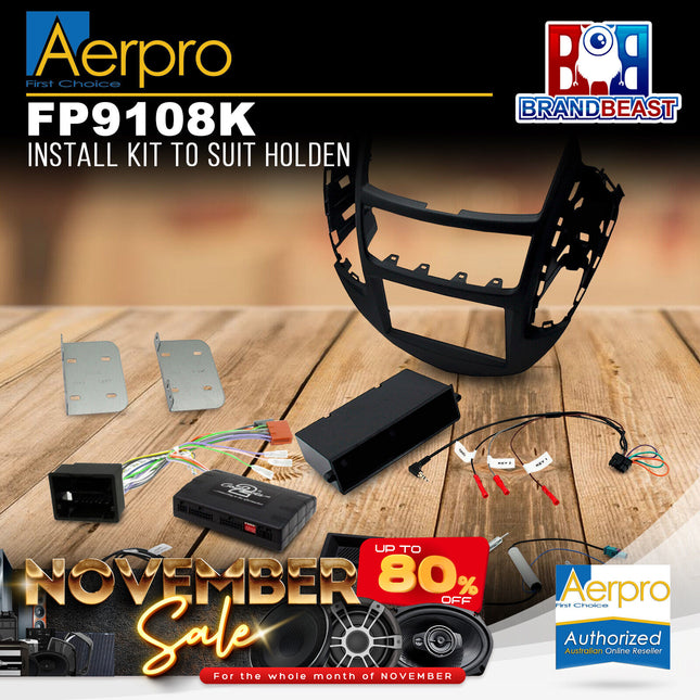 Aerpro FP9108K Single/Double DIN Install Kit to Suit Holden Trax TJ