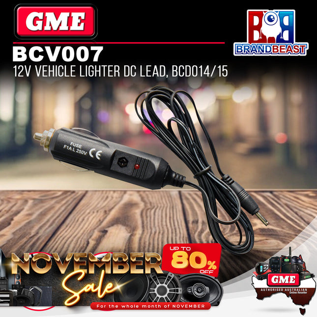 GME BCV007 12V Vehicle Lighter DC Lead BCD014/15