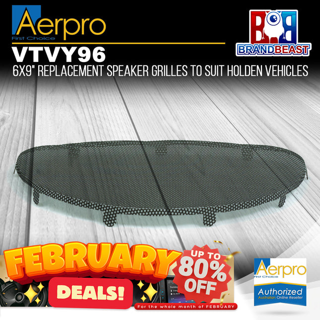 Aerpro VTVY96 6x9" Replacement Speaker Grilles to Suit Holden Vehicles