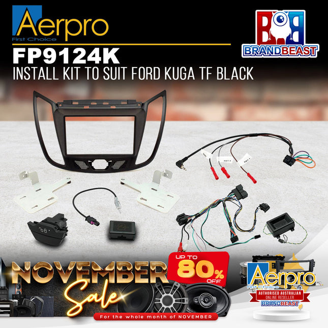 Aerpro FP9124K Double DIN Install Kit to Suit Ford Kuga TF