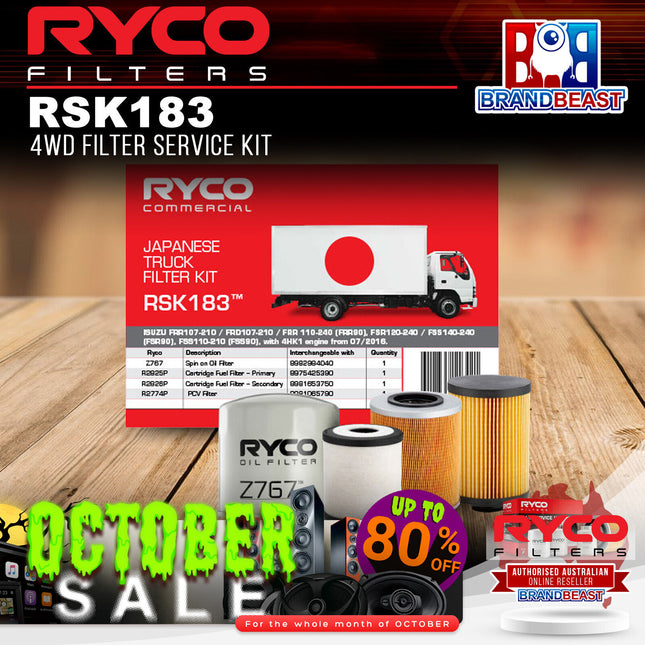 Ryco RSK183 4WD Filter Service Kit