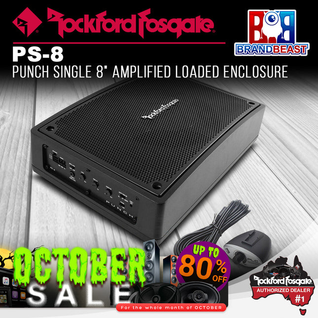Rockford Fosgate PS-8 Punch Single 8" Amplified Loaded Enclosure