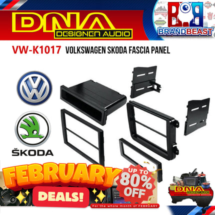 DNA VW-K1017 Single/Double DIN Fascia Panel To Suit Volkswagen/Skoda