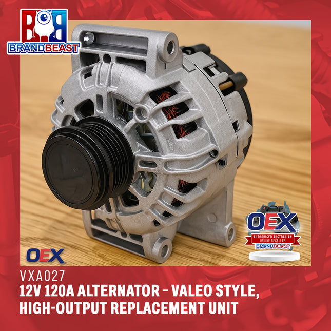 OEX VXA027 12V 120A Alternator – Valeo Style, High-Output Replacement Unit