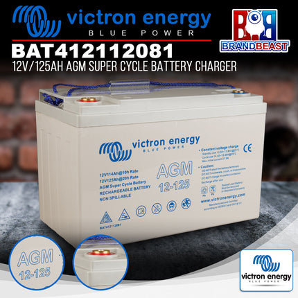 Victron Energy BAT412112081 12V/125Ah AGM Super Cycle Battery Charger