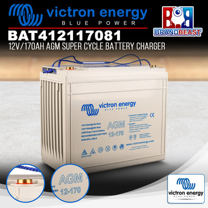 Victron Energy BAT412117081 12V/170Ah AGM Super Cycle Battery Charger