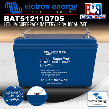 Victron Energy BAT512110705 Lithium SuperPack Battery 12,8V 100Ah (M8)