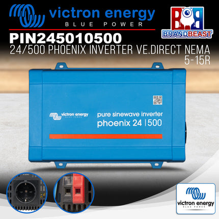 Victron Energy PIN245010500 24/500 Phoenix Inverter VE.Direct NEMA 5-15R