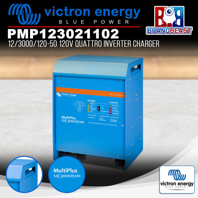 Victron Energy PMP123021102 12/3000/120-50 120V Quattro Inverter Charger