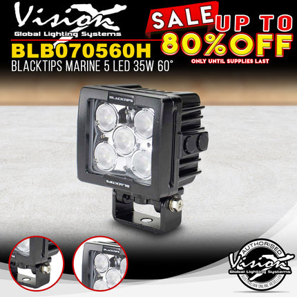 Vision X BLB070560H Blacktips 35W 5 LED Worklight w/ Handle