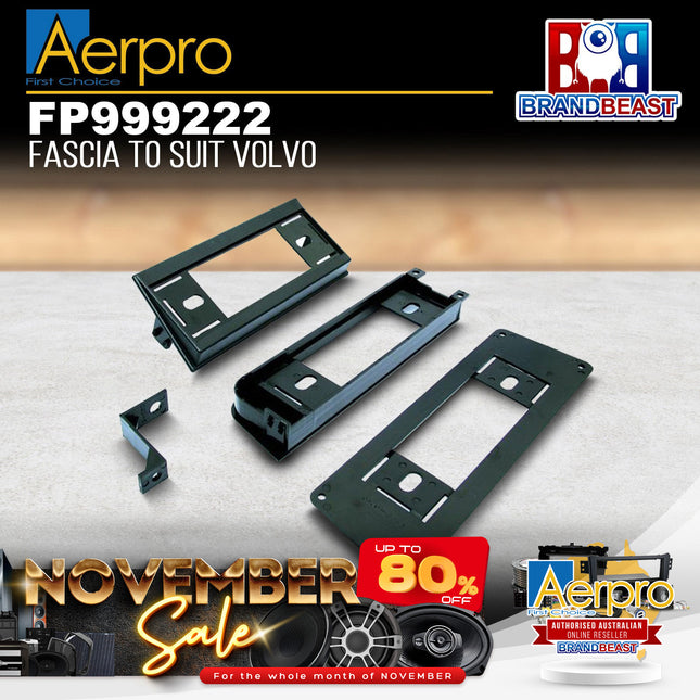 Aerpro FP999222 Single DIN Textured Black Facia Kit Suit Various Volvo Models