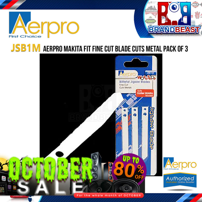 Aerpro JSB1M Makita Fit Fine Cut Blade Cut Metal Pack Of 3