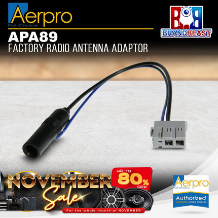 Aerpro APA89 Factory Headunit Antenna Adaptor to Suit Nissan Vehicles