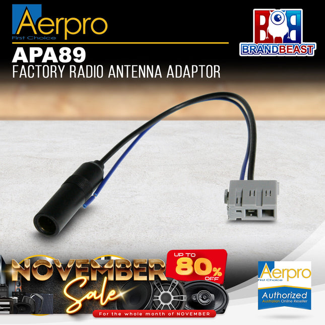 Aerpro APA89 Factory Headunit Antenna Adaptor to Suit Nissan Vehicles