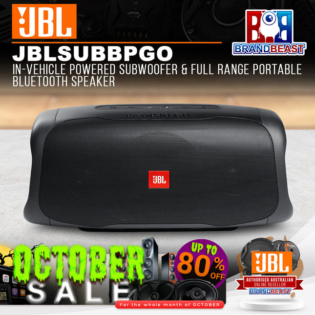 JBL BassPro Go In-Vehicle Powered Subwoofer & Full Range Portable Bluetooth Speaker