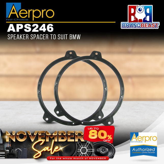 Aerpro APS246 6.5" 165mm Speaker Spacer Adaptor For BMW 3 Series E46 1998 - 2005