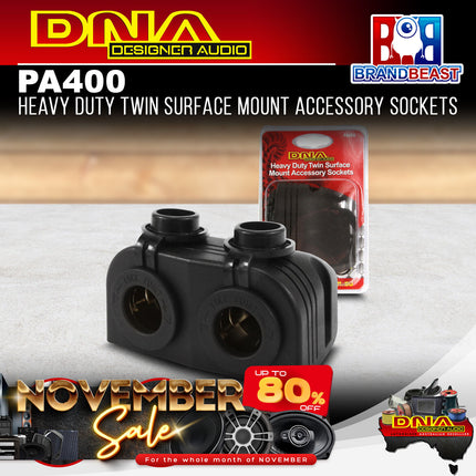 DNA PA400 Heavy Duty Twin Surface Mount Accessory Sockets