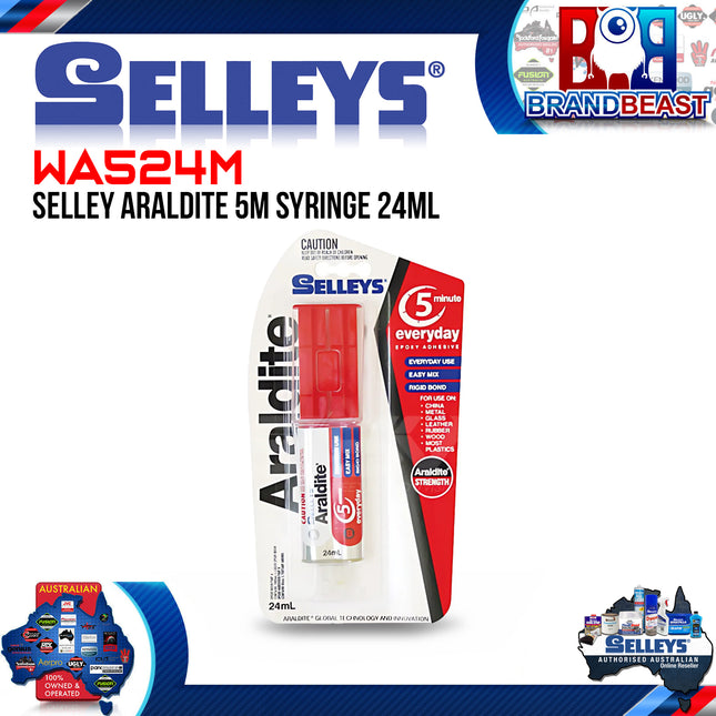 Selleys WA524M Araldite 5M Syringe 24ml