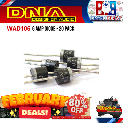 DNA WAD106 6 Amp Diode - 20 Pieces